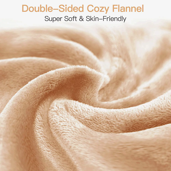Electric Blanket Queen Size with Dual Control, 10 Heating Levels& 12 Hours Auto-Off, Overheat Protection, Beige