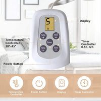 Electric Blanket Queen Size with Dual Control, 10 Heating Levels& 12 Hours Auto-Off, Overheat Protection, White