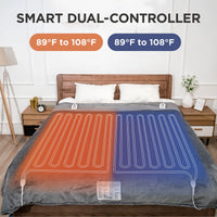 Royalcraft Electric Blanket Queen Size with Dual Control, 10 Heating Levels& 12 Hours Auto-Off, Overheat Protection, Grey