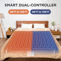Electric Blanket Queen Size with Dual Control, 10 Heating Levels& 12 Hours Auto-Off, Overheat Protection, Beige