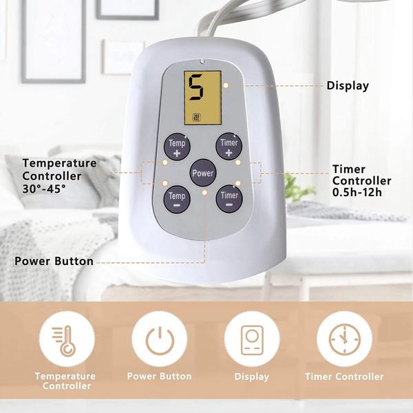 Electric Blanket Queen Size with Dual Control, 10 Heating Levels& 12 Hours Auto-Off, Overheat Protection, Beige
